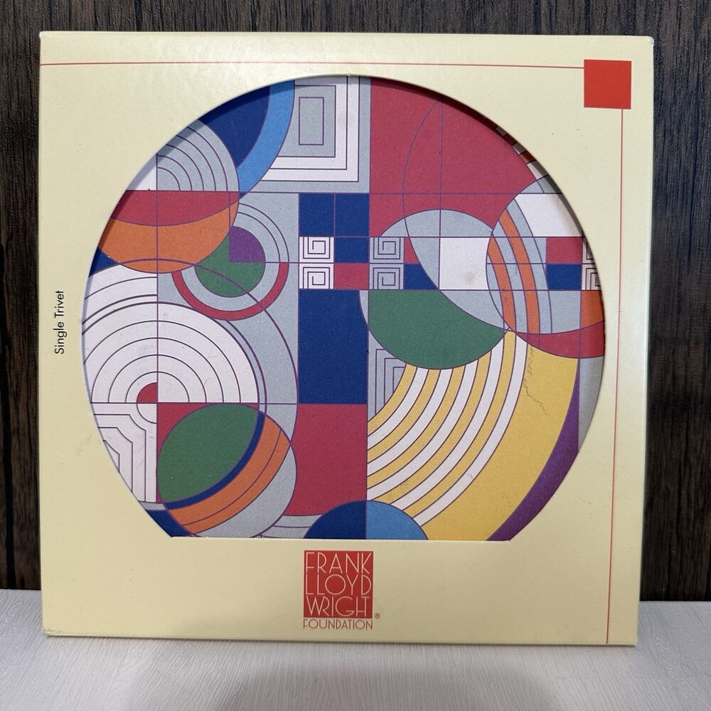 CoasterStone Frank Lloyd Wright Single Trivit 7" Round Hoffman Rug Pattern